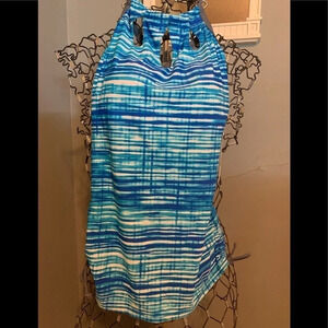 Free Country tankini swim top - colorful, NWT, size small